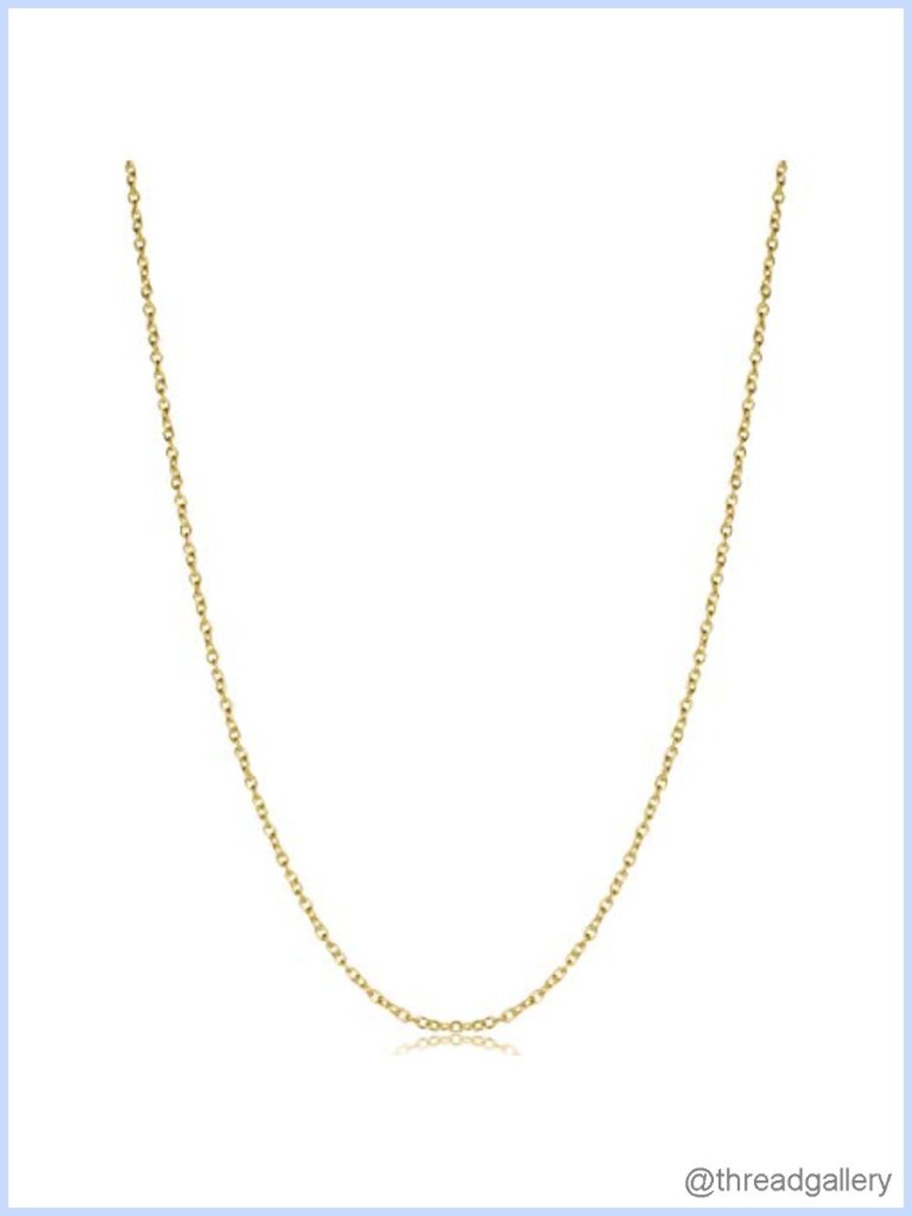 Yellow Gold Over Sterling Silver 1.2mm Round Cable Chain Necklace